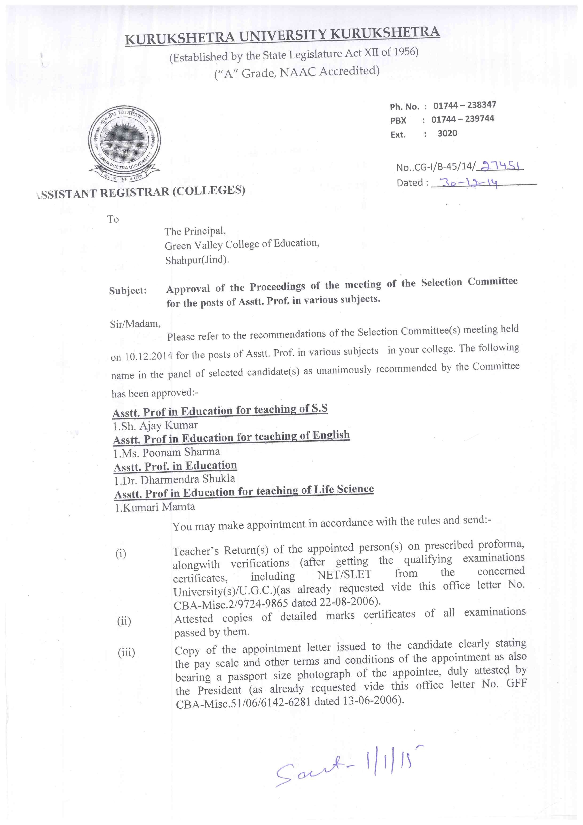 B.Ed Intake